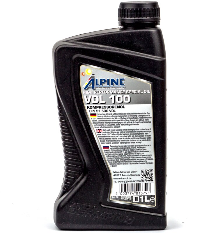 ALPINE Kompressorenol VDL 100